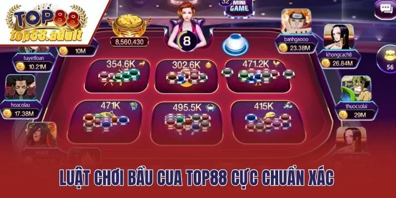 Luật chơi Bầu cua Top88 cực chuẩn xác